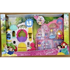 DISNEY PRINCESS LITTLE KINGDOM Play 'n Carry Castle Includes Cinderella & Vanity
